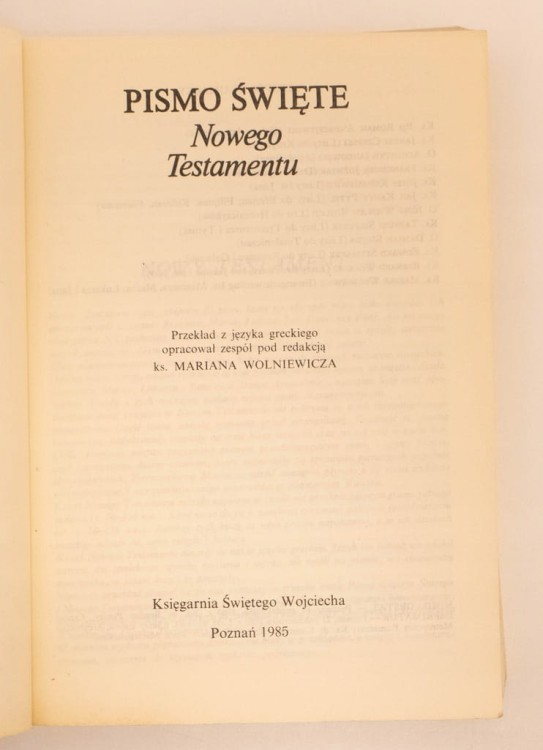 STARA KSIĄŻKA PISMO ŚWIĘTE NOWEGO TESTAMENTU 1985