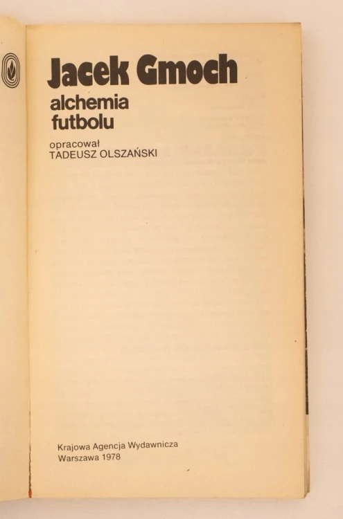 STARA KSIĄŻKA JACEK GMOCH AKADEMIA FUTBOLU 1978