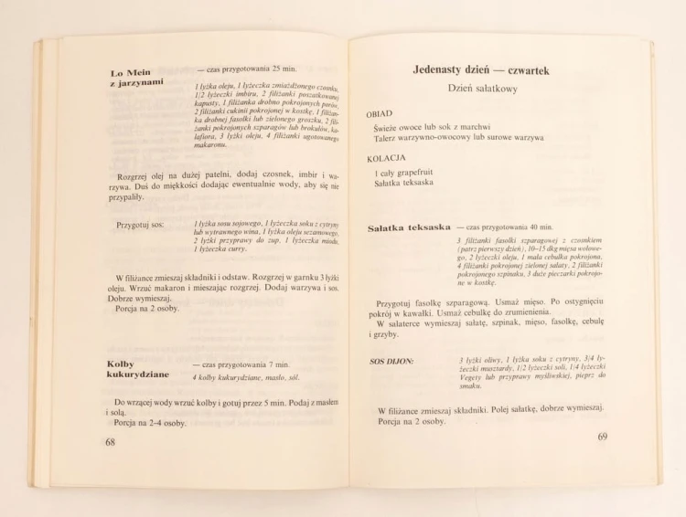 STARA KSIĄŻKA DIETA ŻYCIA M. BŁASZCZYSZYN 1991