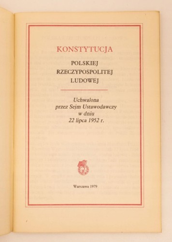 STARA KSIĄŻKA KONSTYTUCJA PRL 1979