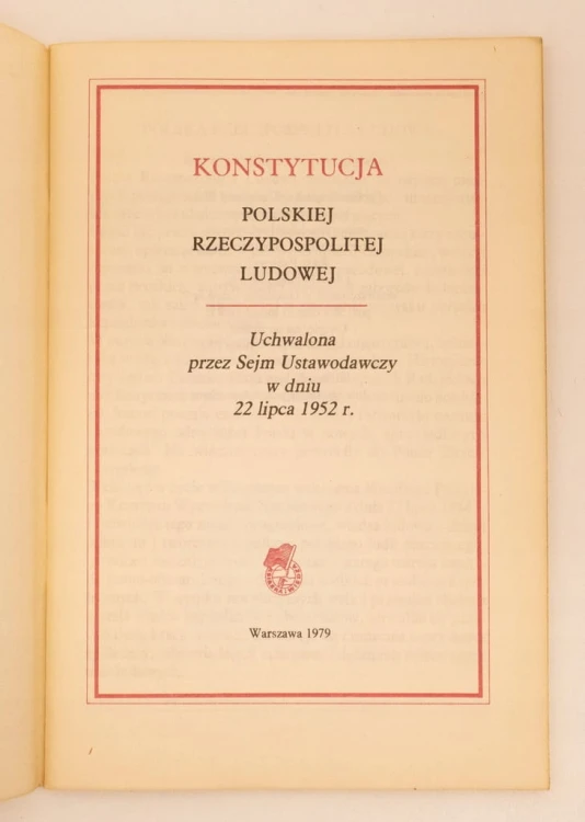 STARA KSIĄŻKA KONSTYTUCJA PRL 1979