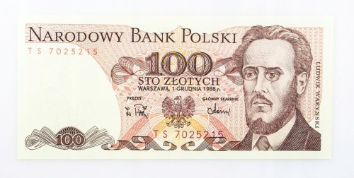 100 ZŁOTYCH 1988 ROK s. TS st. 1