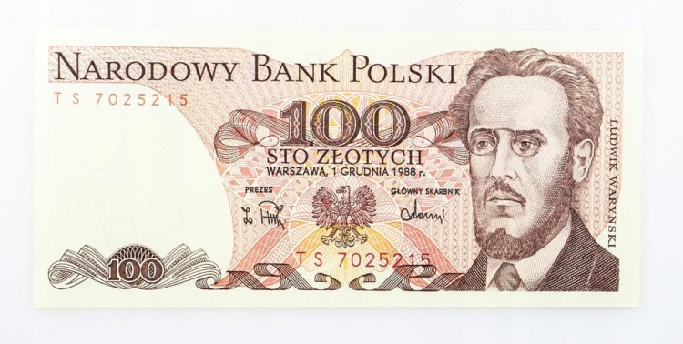 100 ZŁOTYCH 1988 ROK s. TS st. 1
