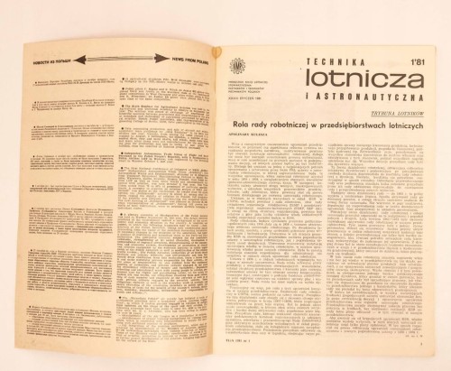 STARY MIESIĘCZNIK TECHNIKA LOTNICZA NR 1 1981