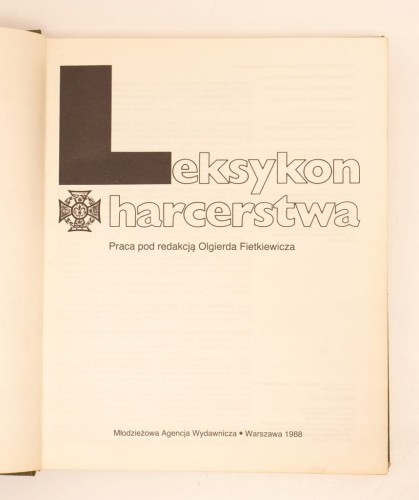 STARA KSIĄŻKA LEKSYKON HARCERSTWA 1988