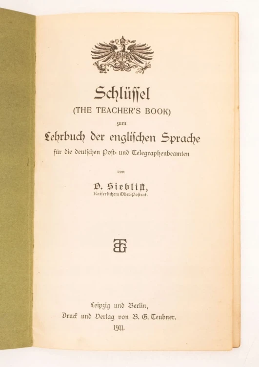STARA KSIĄŻKA LEHRBUCH DER ENGLISCHEN SPRACHE 1911
