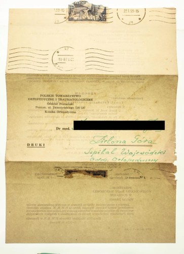 PROGRAM POL. TOW. ORTOPEDYCZNEGO POZNAŃ 1959