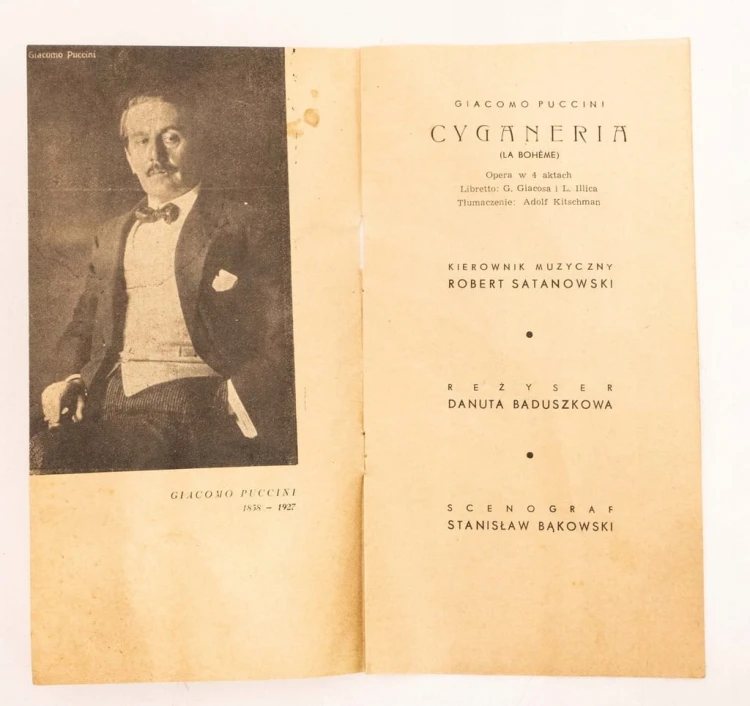 STARY PROGRAM CYGANERIA OPERA POZNAŃ 1966