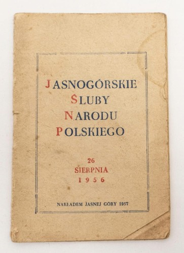 STARA KSIĄŻKA JASNOGÓRSKIE ŚLUBY NARODU POL 1957