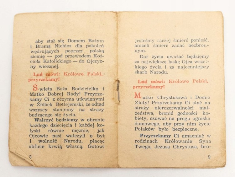 STARA KSIĄŻKA JASNOGÓRSKIE ŚLUBY NARODU POL 1957
