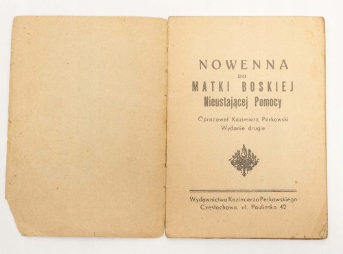 STARA KSIĄŻKA NOWENNA DO MATKI BOSKIEJ 1949