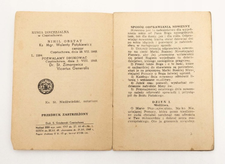 STARA KSIĄŻKA NOWENNA DO MATKI BOSKIEJ 1949