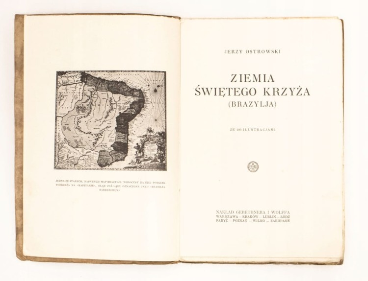 STARA KSIĄŻKA ZIEMIA ŚW. KRZYŻA (BRAZYLJA) 1929