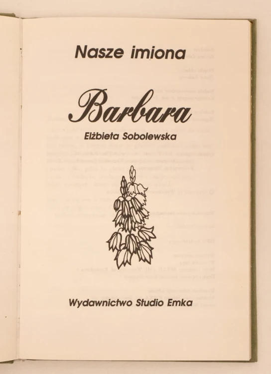 STARA KSIĄŻKA BARBARA - E. SOBOLEWSKA 1994