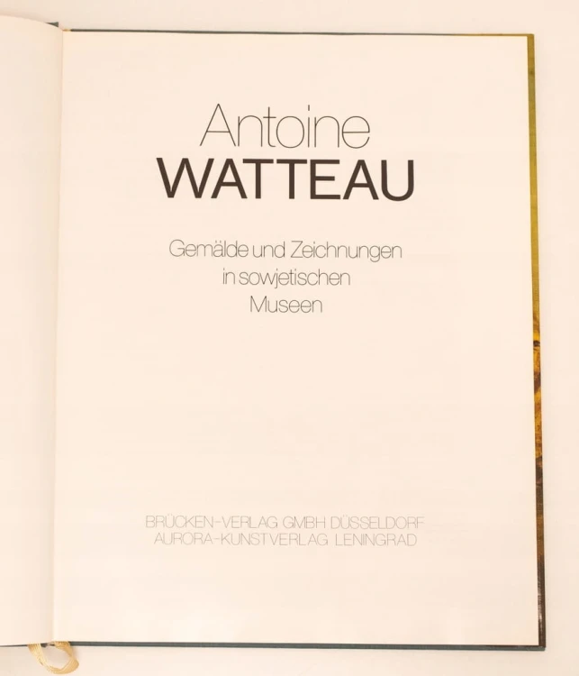STARA KSIĄŻKA NIEMIECKA ANTOINE WATTEAU 1986