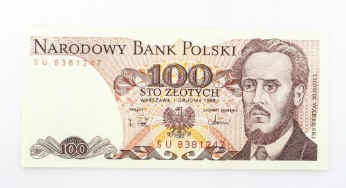100 ZŁOTYCH 1988 ROK s. SU st. 1-