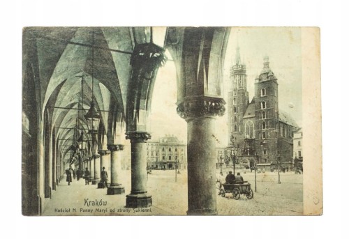 KRAKÓW - KOŚCIÓŁ NPM OD STRONY SUKIENNIC 1907