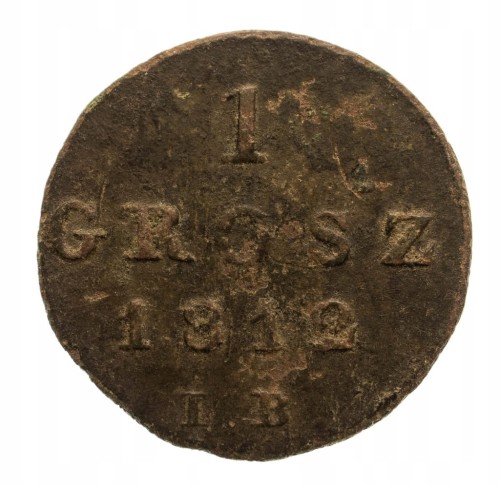Ks. Warszawskie 1807-15, grosz 1812 I.B., Warszawa