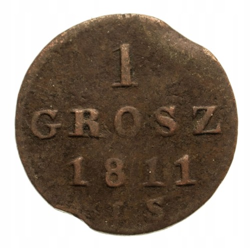 Ks. Warszawskie 1807-15, grosz 1811 I.S., Warszawa