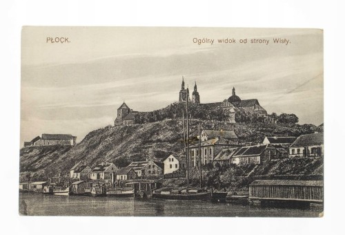 PŁOCK - OGÓLNY WIDOK OD STRONY WISŁY pocz. XX w.