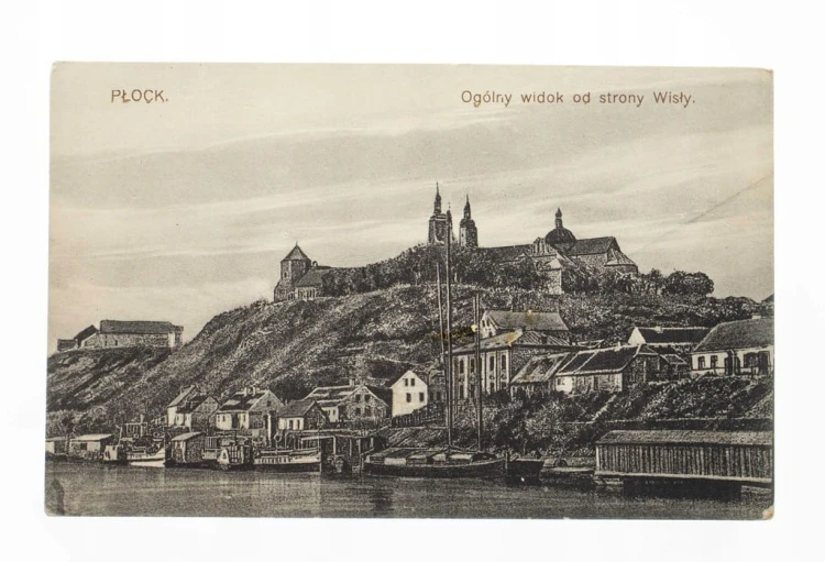 PŁOCK - OGÓLNY WIDOK OD STRONY WISŁY pocz. XX w.