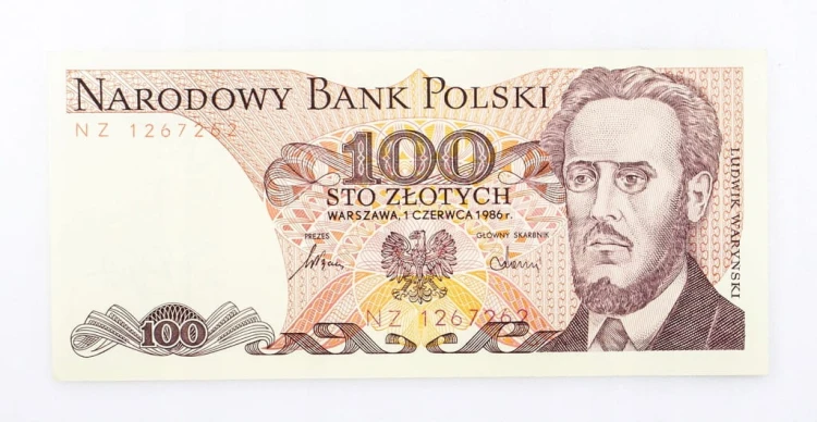 100 ZŁOTYCH 1986 ROK s. NZ st. 1