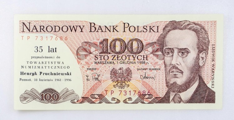 100 ZŁOTYCH 1988 ROK s. TP st. 1