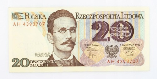 20 ZŁOTYCH 1982 ROK s. AH st. 1