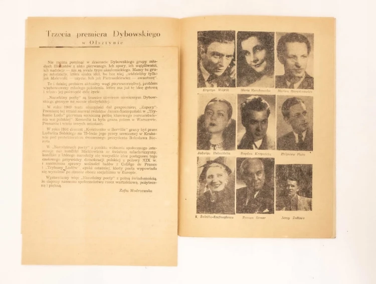 STARY PROGRAM NARODZINY POETY 1956 TEATR OLSZTYN