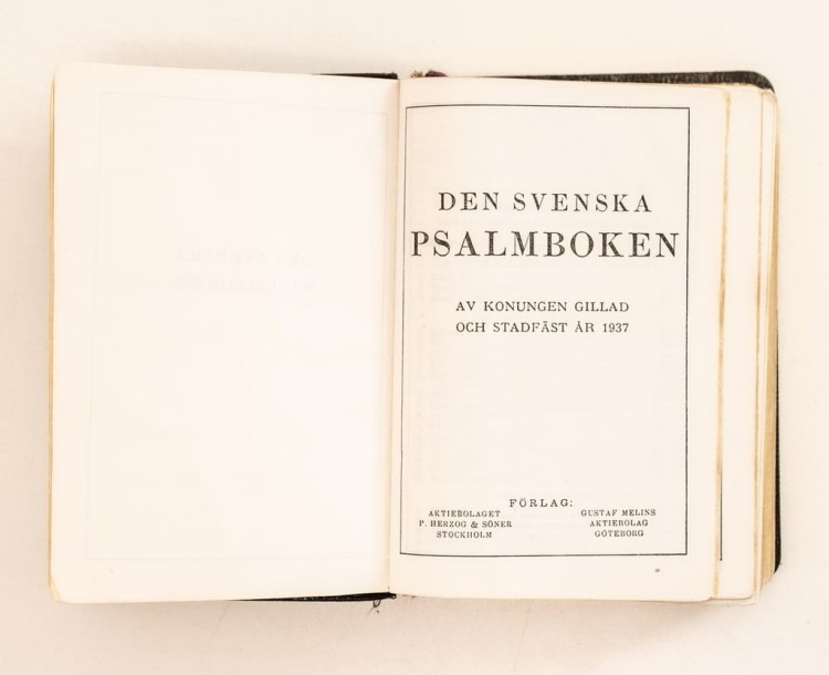 STARA KSIĄŻKA SZWEDZKA PSALMBOKEN PSALMY 1938