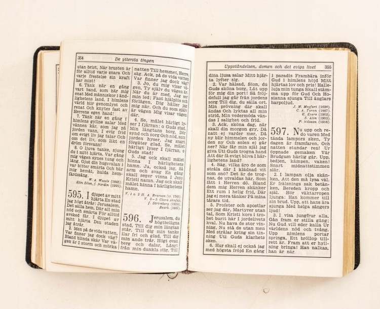 STARA KSIĄŻKA SZWEDZKA PSALMBOKEN PSALMY 1938