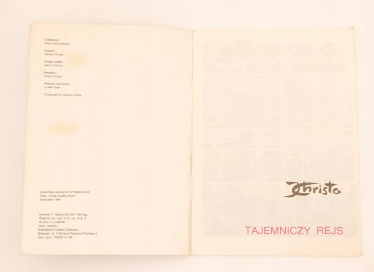 STARY KOMIKS TAJEMNICZY REJS 1988