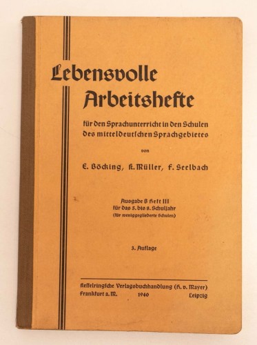STARA KSIĄŻKA LEBENSVOLLE ARBEITSHEFTE 1940
