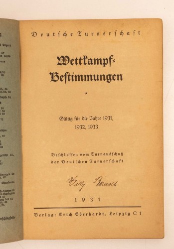 STARA KSIĄŻKA NIEMIECKA DEUTCHE TURNERSCHAFT 1931