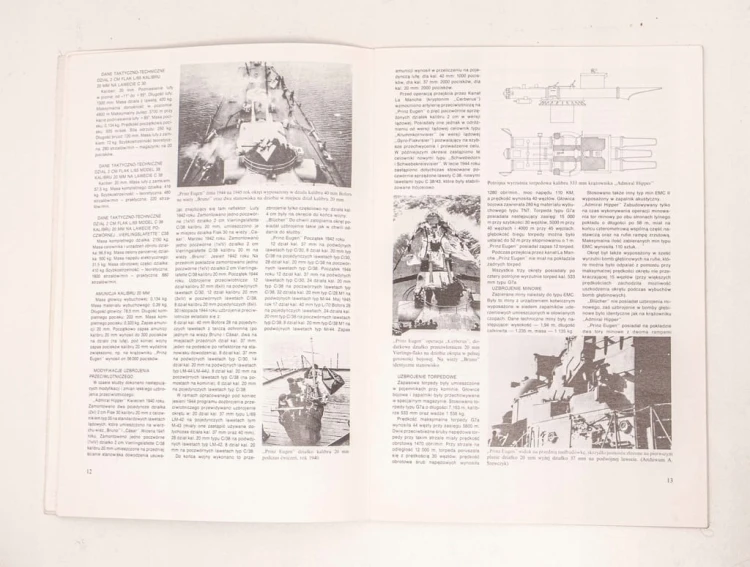 STARA KSIĄŻKA KRĄŻOWNIKI KLASY AMIRAL HIPPER 1993