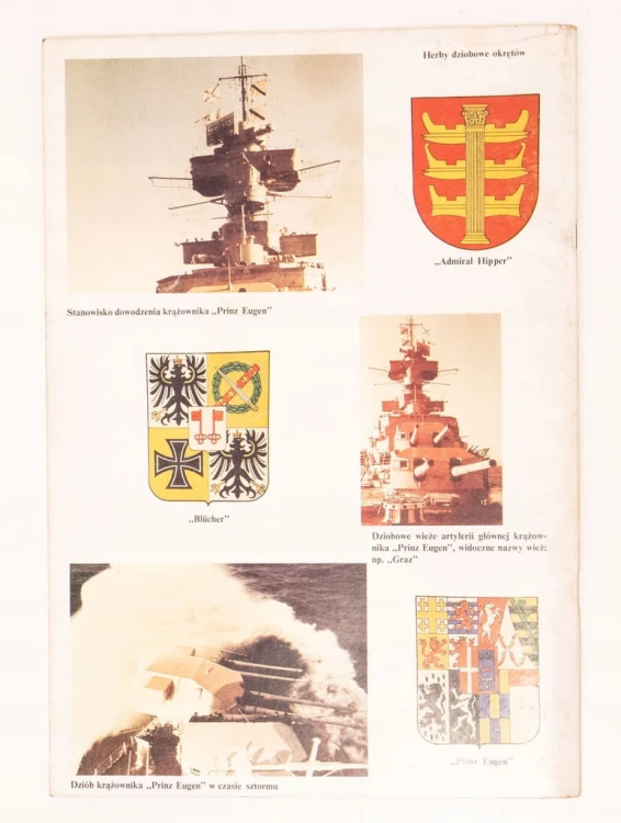 STARA KSIĄŻKA KRĄŻOWNIKI KLASY AMIRAL HIPPER 1993