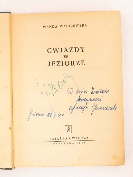 STARA KSIĄŻKA GWIAZDY W JEZIORZE 1950