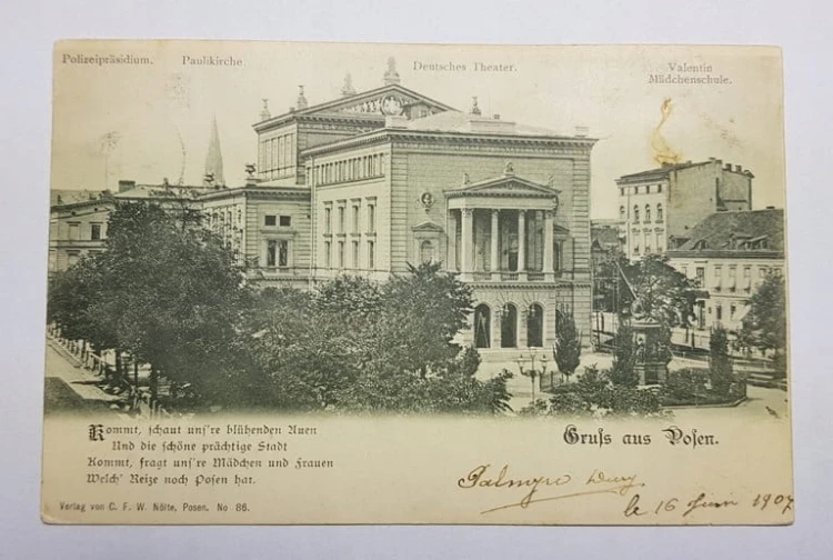 POZNAŃ TEATR MIEJSKI 1907