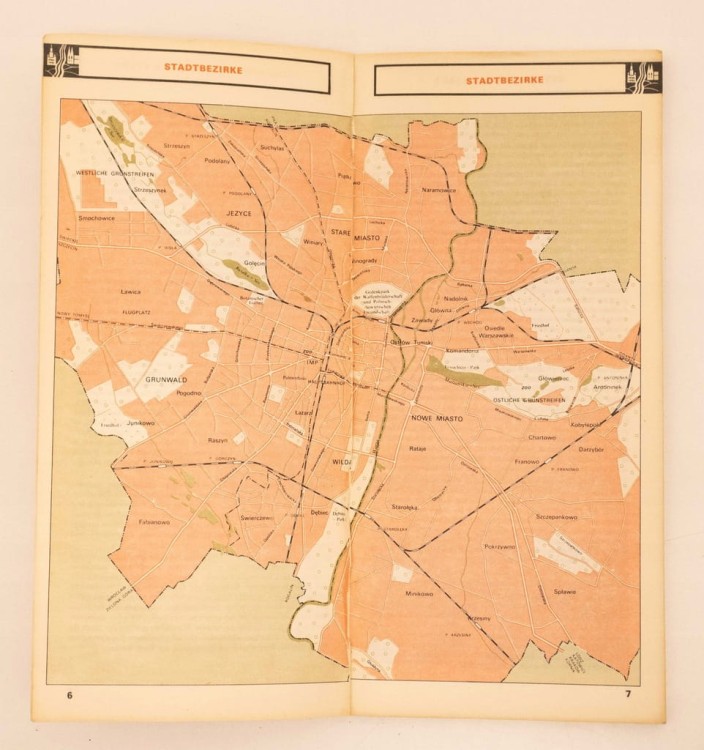 STARY PLAN MIASTA POZNAŃ 1980