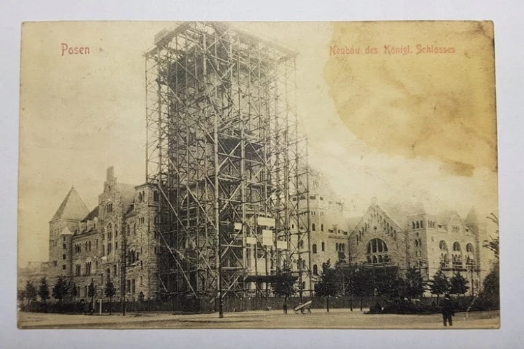 POZNAŃ ZAMEK CESARSKI BUDOWA 1908