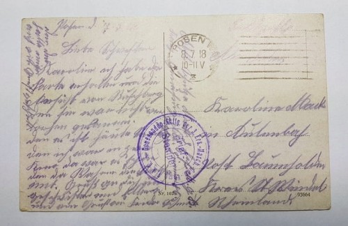 POZNAŃ POCZTA FONTANNA FELDPOST 1918