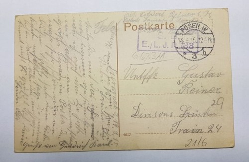 POZNAŃ PLAC WILHELMA TEATR MIEJSKI 1915 FELDPOST
