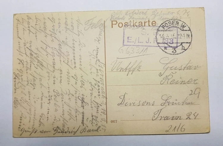 POZNAŃ PLAC WILHELMA TEATR MIEJSKI 1915 FELDPOST