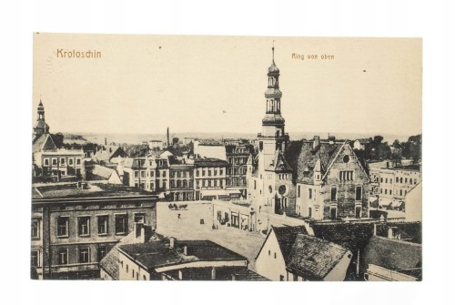 KROTOSZYN - RYNEK, KOŚCIÓŁ pocz. XX w.