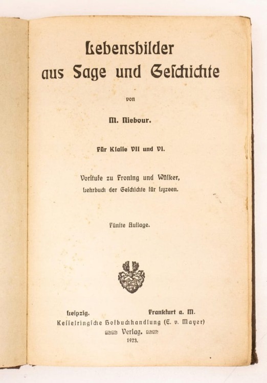 STARA KSIĄŻKA LEHRBUCH DER GESCHICHTE 1923