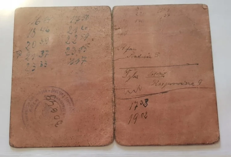 LEGITYMACJA KOLEJOWA 1945 WARSZTATY GŁÓWNE POZNAŃ