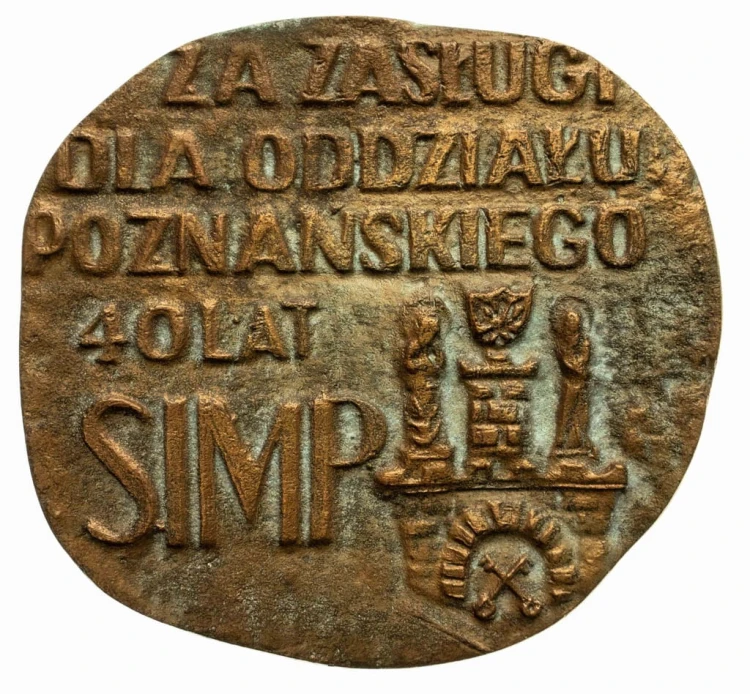 MEDAL ZA ZASŁUGI DLA OD. POZNAŃSKIEGO 40 LAT SIMP