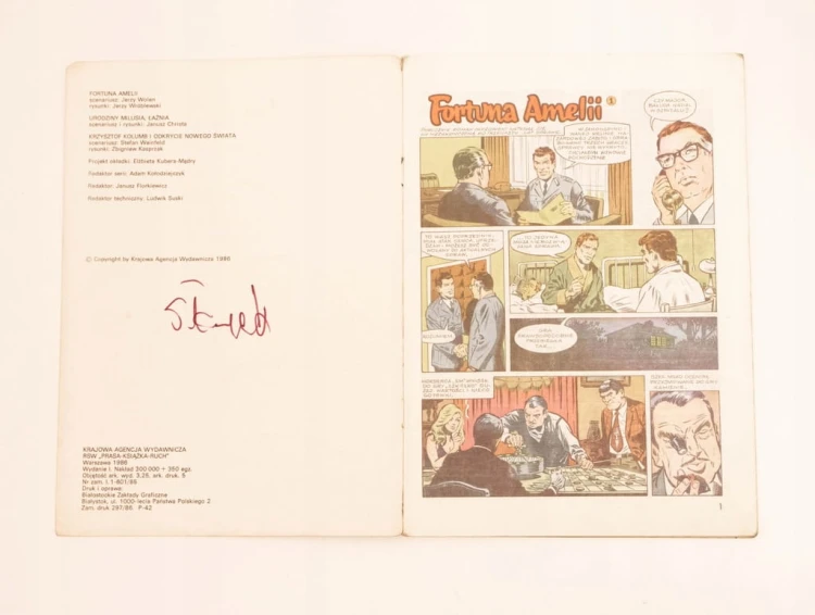 STARY KOMIKS FORTUNA AMELII 1986