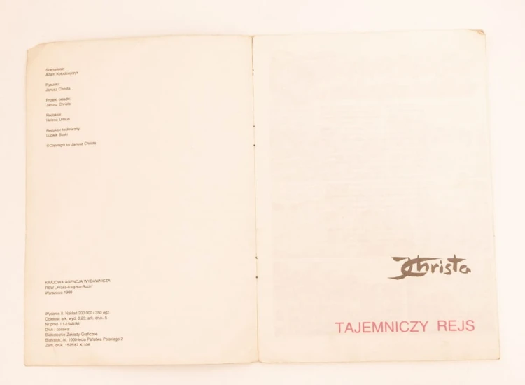 STARY KOMIKS TAJEMNICZY REJS 1988