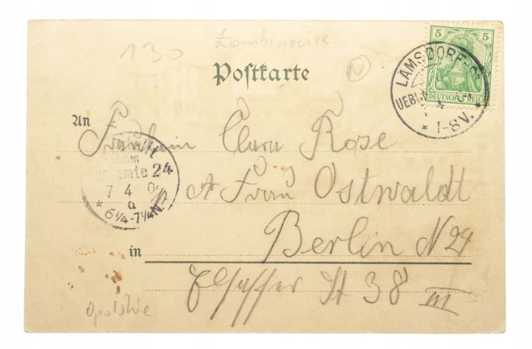 ŁAMBINOWICE - KASYNO, KOSZARY, WARTOWNIA 1904